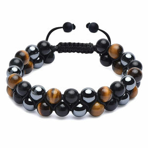 Gourmette Oeil de Tigre Bracelet Cordons & Pierres