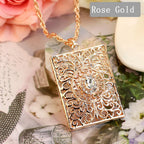 Långt halsband med traditionellt arabiskt rosa hänge