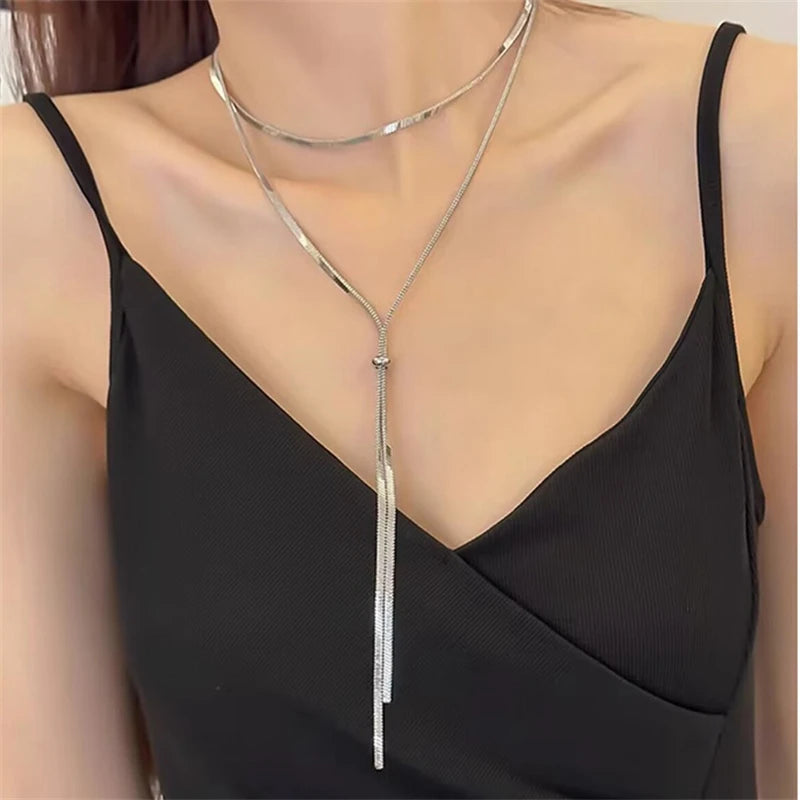 Long Necklace for Women's Neckline 