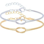 Lot de 2 Bracelets Noeuds Romantiques pour Couple d'Amis ou Duo