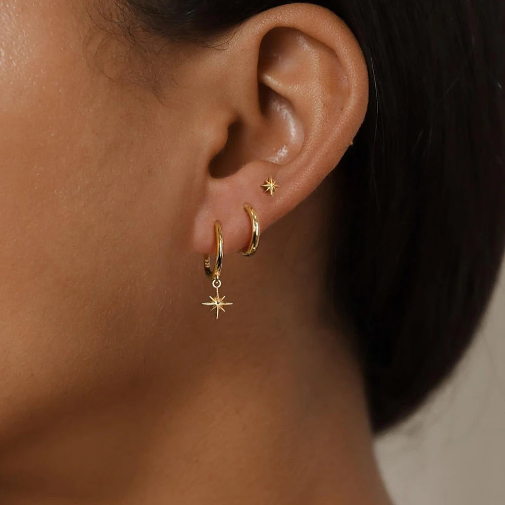 Lot de 3 Boucles d'Oreilles Etoile