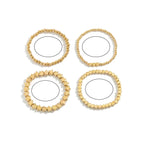 Lot de 4 Bracelets Etoiles or