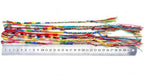 Confezione da 9 braccialetti brasiliani portafortuna multicolore