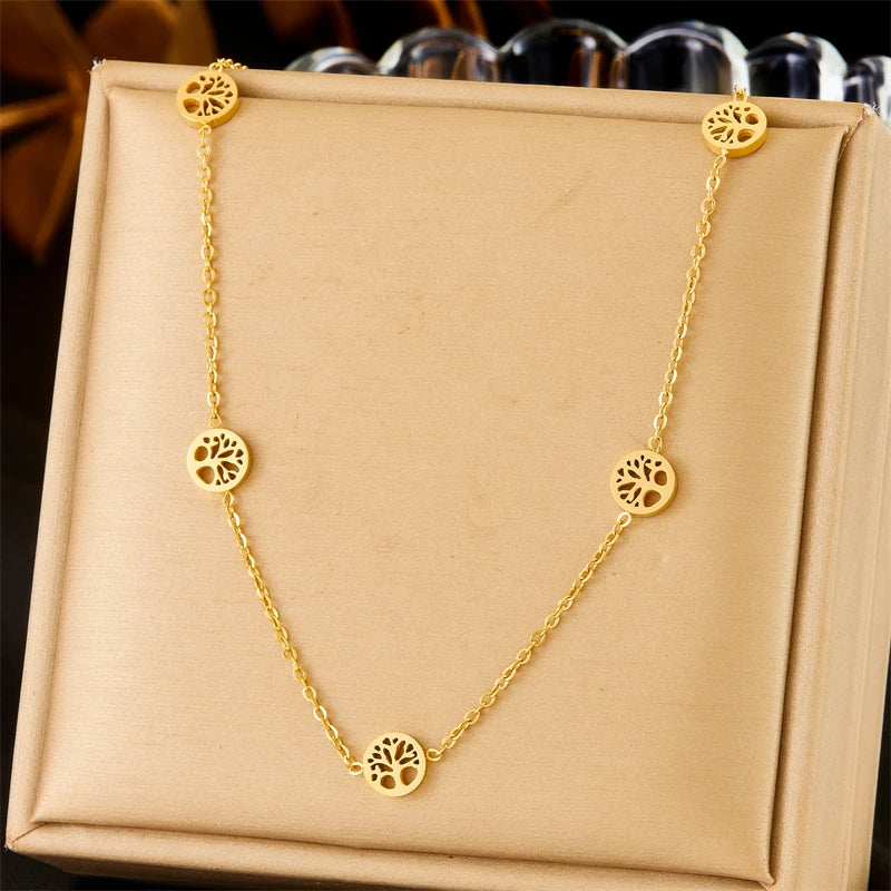 Parure Albero della Vita Collana, Braccialetto e Orecchini