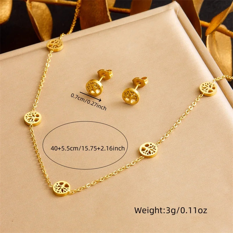 Parure Albero della Vita Collana, Braccialetto e Orecchini