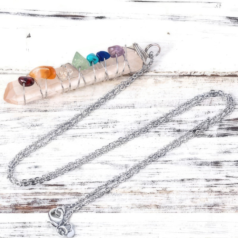 Pendentif 7 Chakras Argent