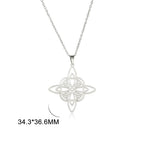 Pendentif et collier "protection éternelle" nœud de sorcière