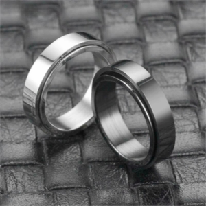 Bague Anneau Pour Femme Anti-Stress Tournant argent