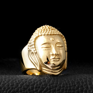 Bague Bouddha Argent Or doré