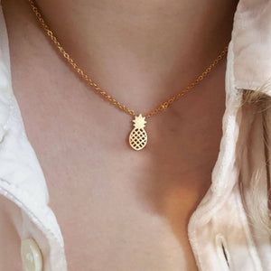 Collier Ananas Or & Argent pour Femme