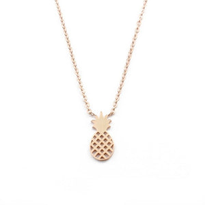 Collier Ananas Or & Argent pour Femme