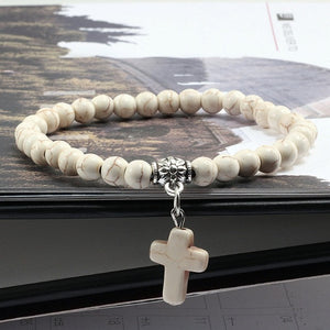 Bracelet de Perle avec Croix