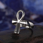 Ägyptischer Ankh-Ring Silber