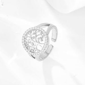 Bague Anneau Arbre de Vie Femme Argent