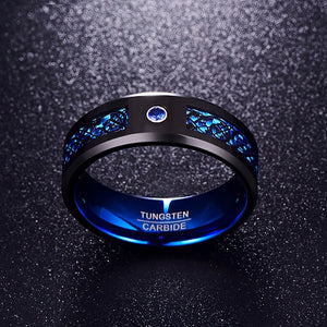 Bague Celtique homme bleu