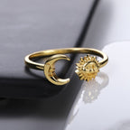 Anillo Luna Sol Astros Mujer oro