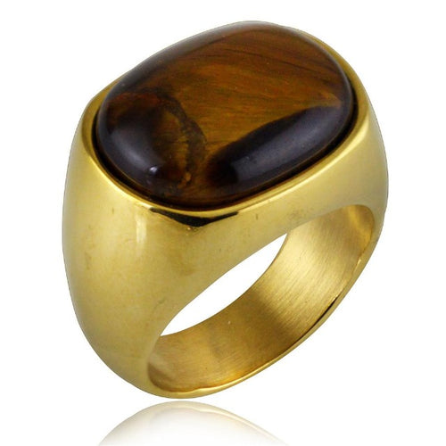 Tigerøje ring og guld
