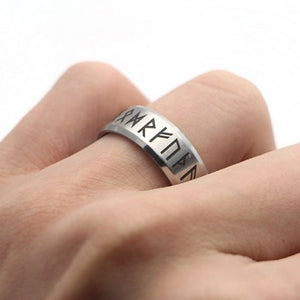 Bague Runes Viking argent