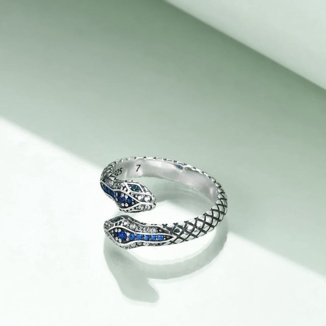 Bague Serpent Argentée Femme