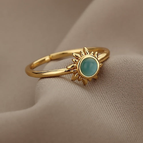 Damenring Sonne Opal Sternring