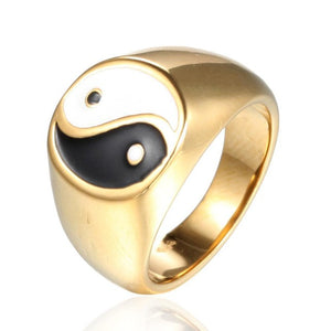 Bague Yin Yang Homme Femme or