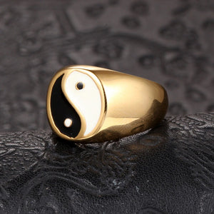 Bague Yin Yang Or