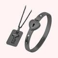 Duo sieraden voor koppels zwart