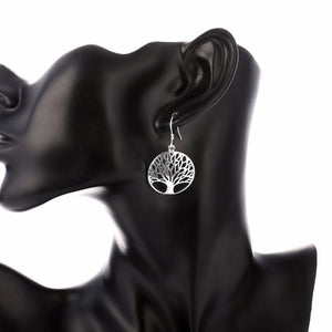 Boucle d'Oreille Arbre de Vie argent