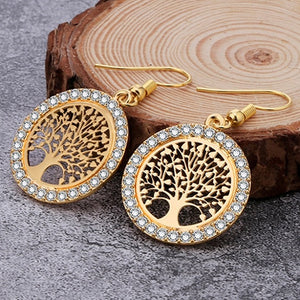 Boucle d'Oreille Arbre De Vie or