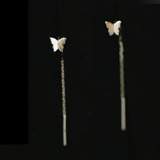 Kullast liblikakõrvarõngas