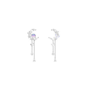 Boucles d'Oreilles Lune et Papillons