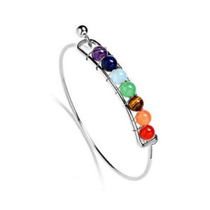 Bracelet 7 Chakras argent