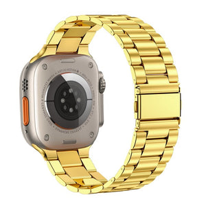 Bracelet Apple Watch Acier Inoxydable or