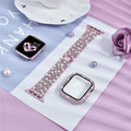Apple Watch Bracelet with Pink Diamond Case