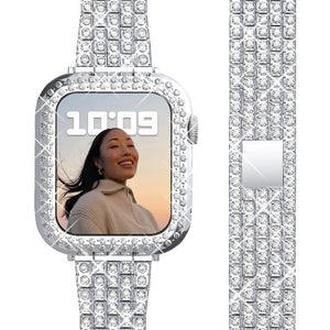 Bracelet Apple Watch Diamant pour Femme argent