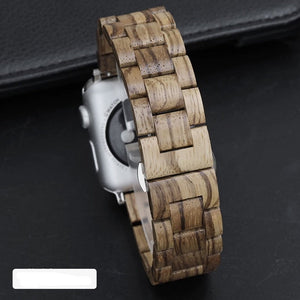 Bracelet Apple Watch en Bois brun clair