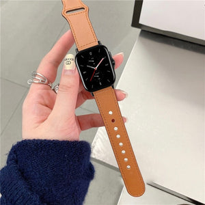 Bracelet Apple Watch en Cuir brun