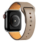 Bracelet Apple Watch en Cuir blanc cassé