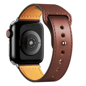 Bracelet Apple Watch en Cuir café