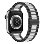 Bracelet Apple Watch en Métal noir et argent