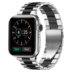 Bracelet Apple Watch en Métal argent et noir