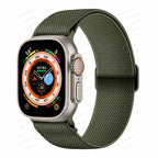 Bracelet Apple Watch en Nylon Tissé vert kaki