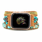 Bracelet Apple Watch Pierre Naturelle turquoise