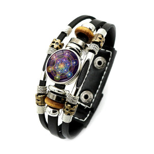 Bracelet Archange Metatron Gourmette en Cuir