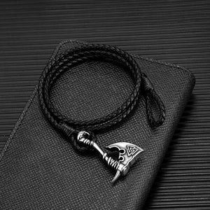 Bracelet avec Hache Viking noir