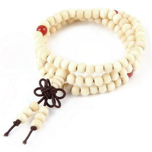 Bracelet Bouddhiste Porte Bonheur blanc