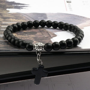 Pearl Bracelet with Cross 