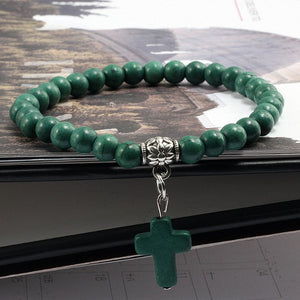 Bracelet de Perle avec Croix