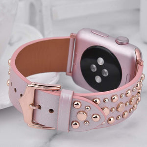 Rivet Leather Bracelet for Apple Watch 