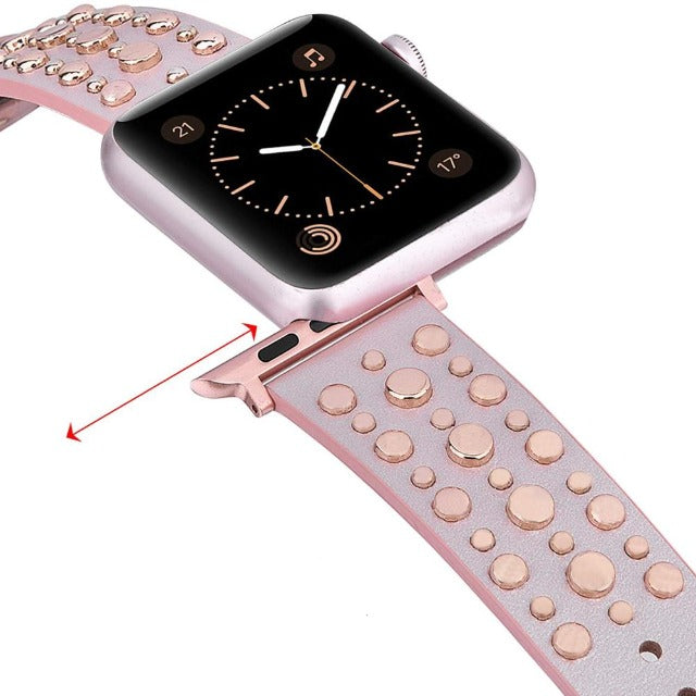 Nietenlederarmband für Apple Watch 